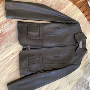 Ann Taylor black leather jacket